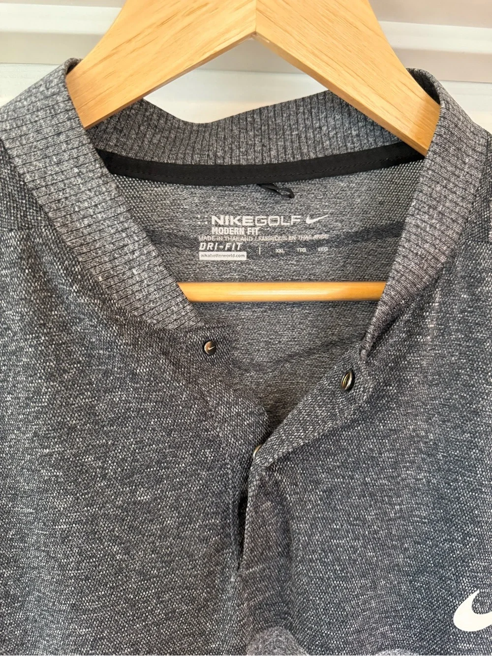 Nike Golf Dri-Fit Men's Gray Two-Tone Short Sleeve